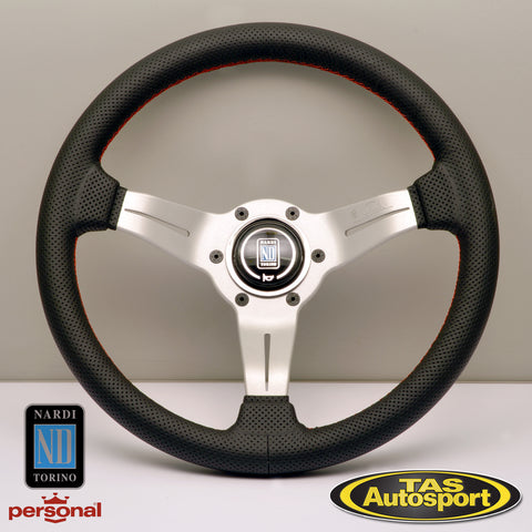 Nardi Deep Corn Leather White Spokes 330 Steering Wheel