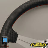 Nardi Deep Corn Steering Wheel – Perforated Leather with Satin Spokes & Red Stitching – 350mm 6069.35.1093