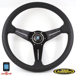 Nardi Deep Corn Smooth Leather Black Stitching 350 Steering Wheel