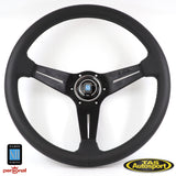 Nardi Deep Corn Smooth Leather Black Stitching 350 Steering Wheel
