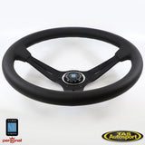 Nardi Deep Corn Smooth Leather Black Stitching 350 Steering Wheel