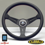 Nardi Deep Corn Perforated Leather Red Stitching 350mm Steering Wheel 6069.35.2093