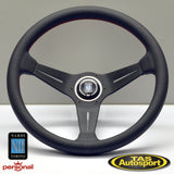 Nardi Deep Corn Perforated Leather Red Stitching 350mm Steering Wheel 6069.35.2093