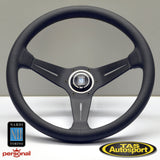 Nardi Deep Corn Perforated Leather Black Stitching 350mm Steering Wheel