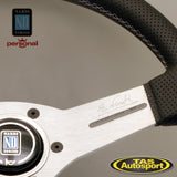 Nardi Competition Leather White Spokes 330 Steering Wheel