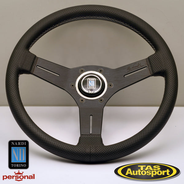 パーツ NARDI deep com 35 black Nardi Deep Corn 350MM Black Leather With Polished Spokes