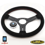Nardi ND Competition Suede Red Stitching 330mm Steering Wheel