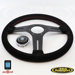 Nardi ND Competition Suede Red Stitching 330mm Steering Wheel