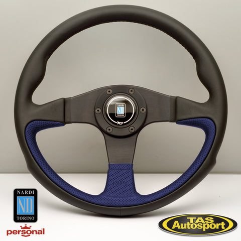 Nardi Challenge Blue Perforated Leather 350 Steering Wheel