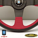 Nardi Challenge Perforated Red Leather 350 Steering Wheel