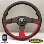 Nardi Challenge Perforated Red Leather 350 Steering Wheel