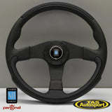 Nardi Leader Black Leather 350 Steering Wheel