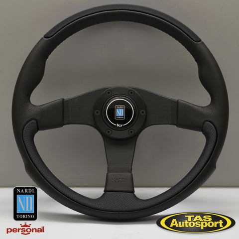 Nardi Leader Black Leather 350 Steering Wheel