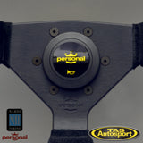 Nardi Grinta Suede Yellow Stitching 330 Steering Wheel