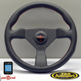 Nardi Grinta Leather Red Stitching 330 Steering Wheel