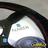 Nardi Grinta Suede Red Stitching 330mm Steering Wheel