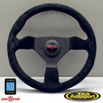 Nardi Grinta Suede Red Stitching 330mm Steering Wheel