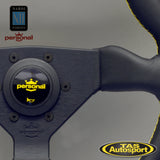 Nardi Grinta Leather Yellow Stitching 330 Steering Wheel