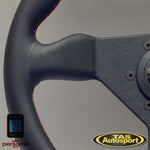 Nardi Neo Grinta Leather Red Stitching 330 Steering Wheel