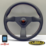 Nardi Neo Grinta Leather Red Stitching 350 Steering Wheel