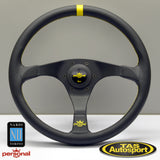 Nardi Trophy Leather Yellow Stitching 350 Steering Wheel