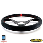 Nardi Personal TROPHY Steering Wheel Black Suede Red Stitching 350mm