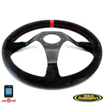 Nardi Personal TROPHY Steering Wheel Black Suede Red Stitching 350mm