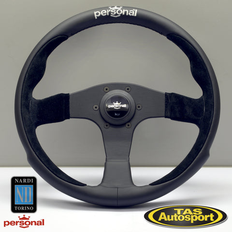 Nardi Pole Position Suede Silver Emblem 350 Steering Wheel