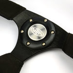 Steering Wheel Suede 14" ADR Black Flat Bottom + Indicator