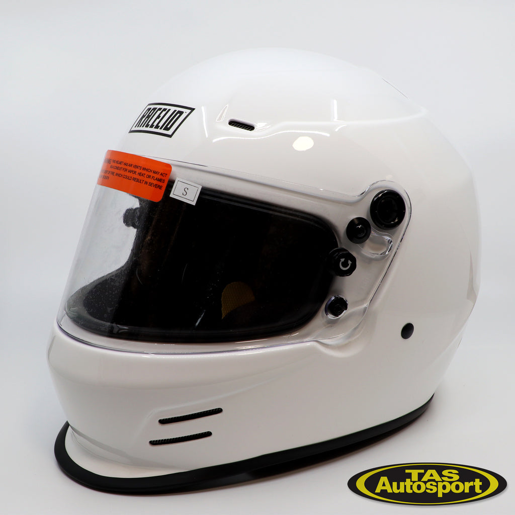 Racelid DFX White Car Racing Helmet1