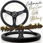 Nardi Deep Corn Perforated Leather Gold Stitching 350mm Steering Wheel