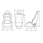 SAAS Kombat Seat Dual Recline Blue ADR Compliant