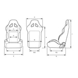 SAAS Kombat Seat Dual Recline Blue ADR Compliant