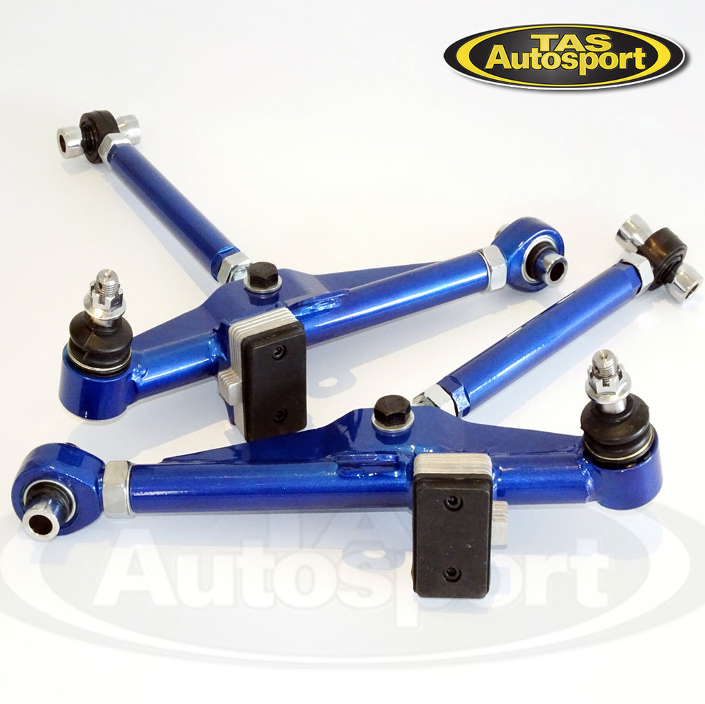 1st-racing Front & Rear Lower Control Arm Kit For Nissan 240SX S13, 180SX, Skyline R32 - Adjustable