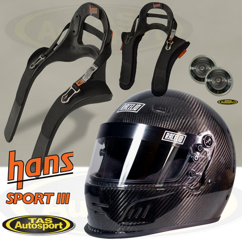 Racelid Formula Helmet & HANS Device Sport 3 Package
