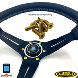 Nardi Deep Corn Perforated Leather Gold Stitching 350mm Steering Wheel