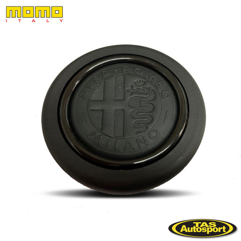 MOMO AFTERMARKET HORN BUTTON W/ ALFA ROMEO EMBOSSED CREST