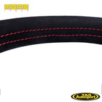 Momo Montecarlo Alcantara & Red Stitching Steering Wheel