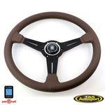 Nardi ND Classic Perforated Leather Brown Stitching 360mm Steering wheel