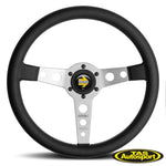 MOMO Prototipo Leather Silver Steering Wheel 370