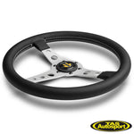 MOMO Prototipo Leather Silver Steering Wheel 370