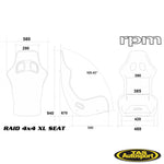 RPM ATECH 4X4 RAID XL Black Vinyl Seat
