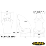 RPM ATECH 4X4 RAID Black Vinyl Seat