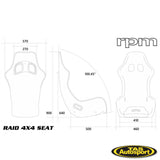 RPM ATECH 4X4 RAID Black Vinyl Seat