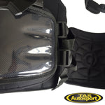 Go Kart Chest Protector Carbon Kevlar Fiber Rib Vest - Medium