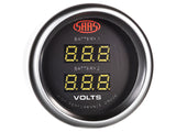 Dual Volt Digital Gauge 8v-18v 52mm Black Muscle Series