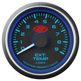 Exhaust Temp Gauge 0°-900° 52mm Black Muscle Series