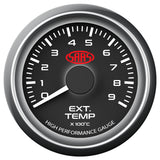 Exhaust Temp Gauge 0°-900° 52mm Black Muscle Series