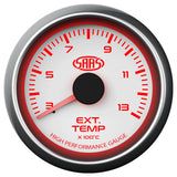 Exhaust Temp Gauge 300°-1300° 52mm White Muscle Series