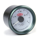 Fuel Level Gauge 52mm White Muscle Series